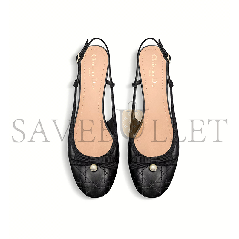 D*or ballet slingback pump black quilted cannage calfskin kcb968cqc_s900